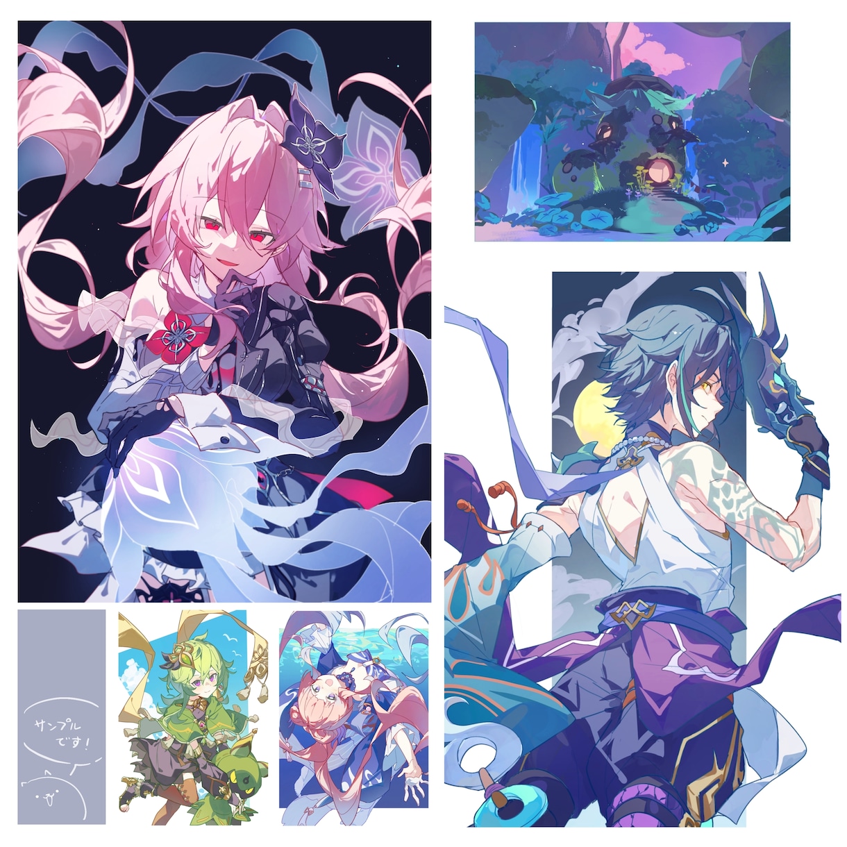 商業利用可！　サムネイル・一枚絵の作成承ります 透明感のあるイラストをお届けします！ イメージ4