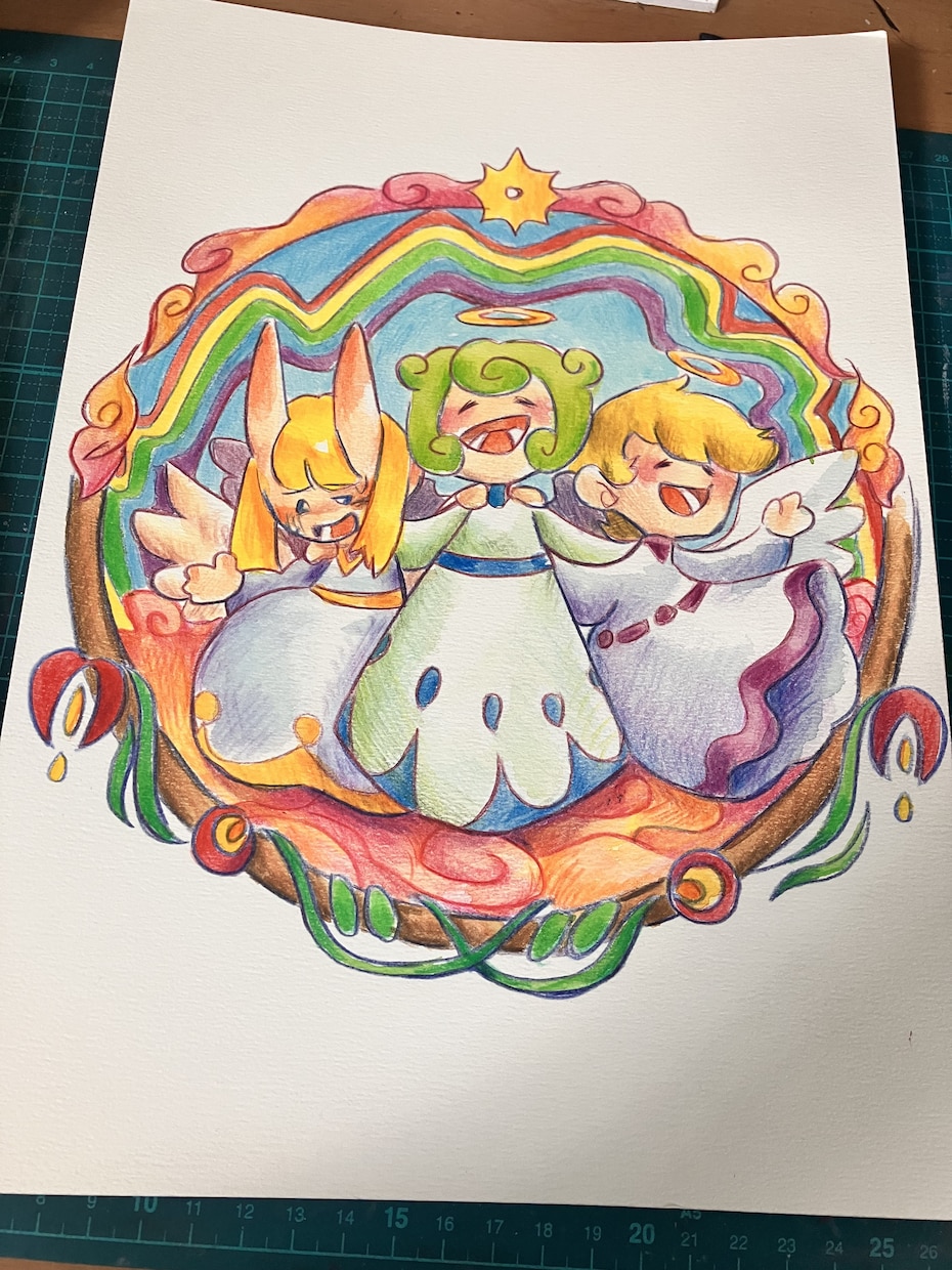 絵本の様な優しいイラストを描きます 水彩と色鉛筆で絵本の様な世界観のイラストを作成します イメージ2