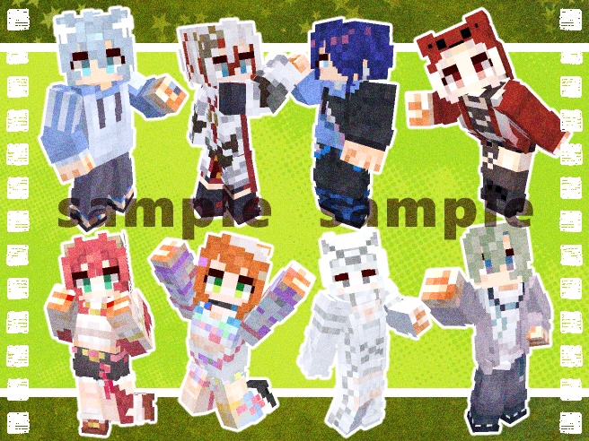 ドッターがマイクラスキンを制作します どんなデザインでも料金内で制作！唯一無二のスキンをお届け！ イメージ10