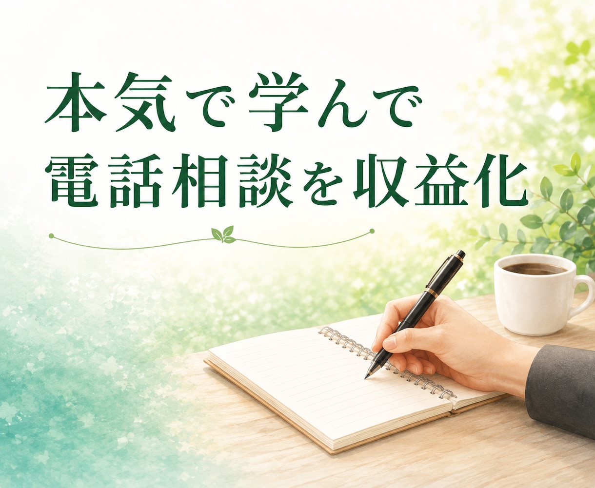 電話相談を副業から収益につなげる方法を教えます 本気で学んで収益化したい方へ｜相談業務20年の現場から イメージ1