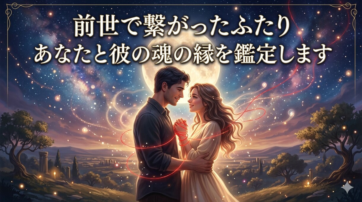 前世で繋がった2人|彼との魂の縁を鑑定します 実はその出会いは、偶然じゃない。 イメージ1
