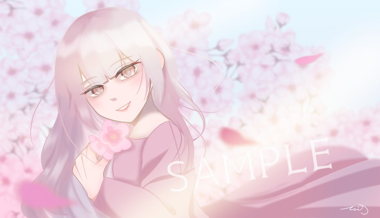 ふわっと優しくて儚い雰囲気のイラストお描きします 商用利用可！サムネ、Vtuber、MV、書籍表紙などなど！ イメージ1