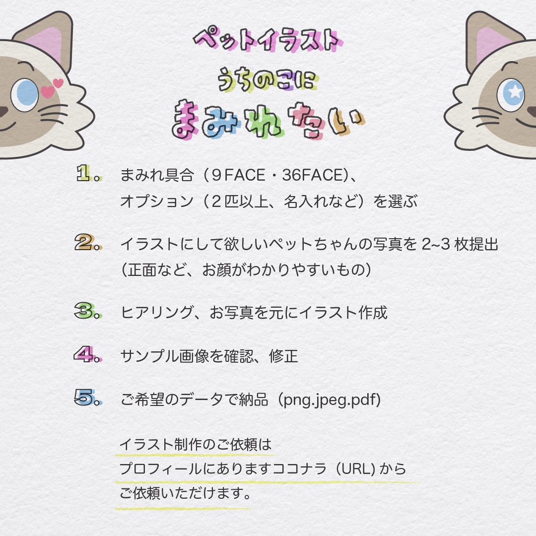 うちの子にまみれたい方！ペットイラスト作成します いろんな表情をしたペットちゃんのイラストをお作りします！ イメージ2