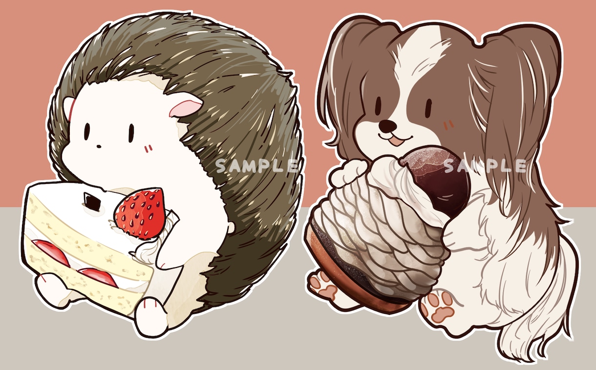カラーラフ提案！可愛い動物のアイコンお描きします お好きな動物を世界にひとつだけのイラストに！ヘッダーも可◎ イメージ8