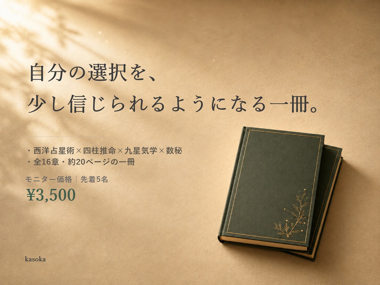 生年月日から、4占術統合の人生鑑定書を作ります 4つの占術を、ひとりの人物像に編み直す一冊 イメージ1
