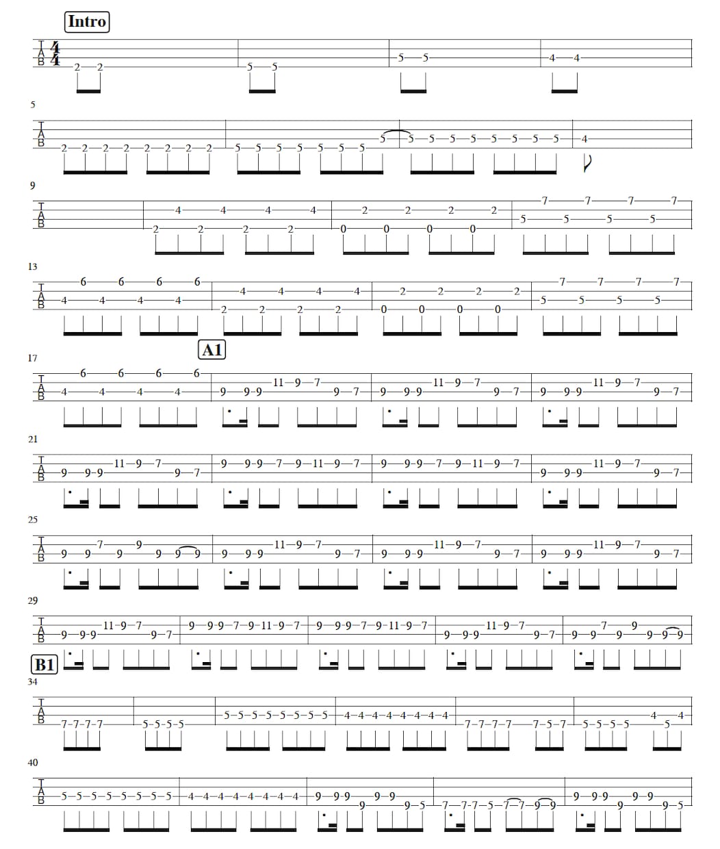 邦ロック・ボカロ等のベースTab譜を作成します この曲弾きたいけどtab譜が無い！という方へ イメージ2