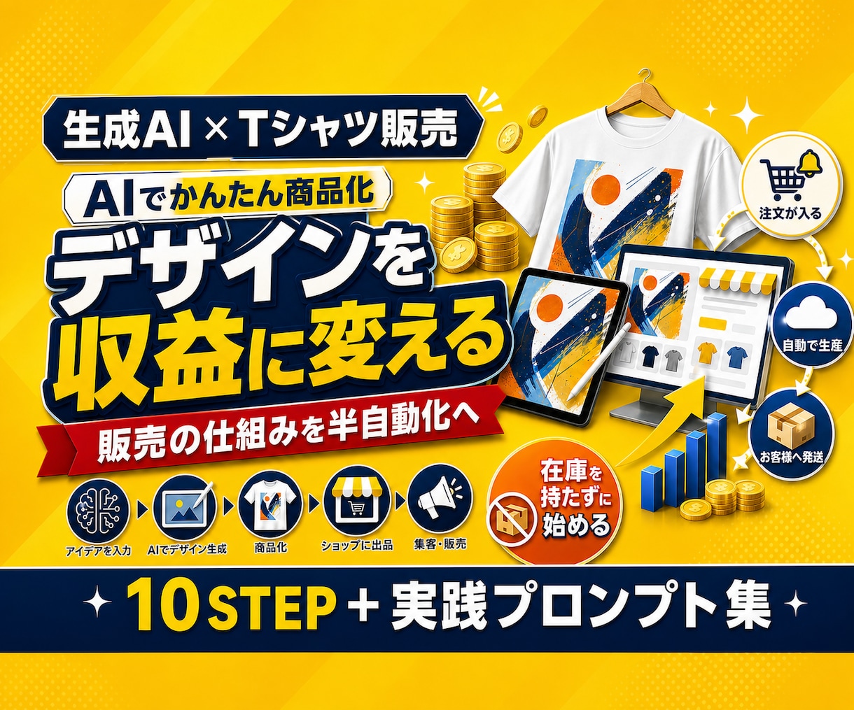 Tシャツ販売で"収益化"を教えます 企画・デザイン・出品・改善まで10STEPで解説 イメージ1