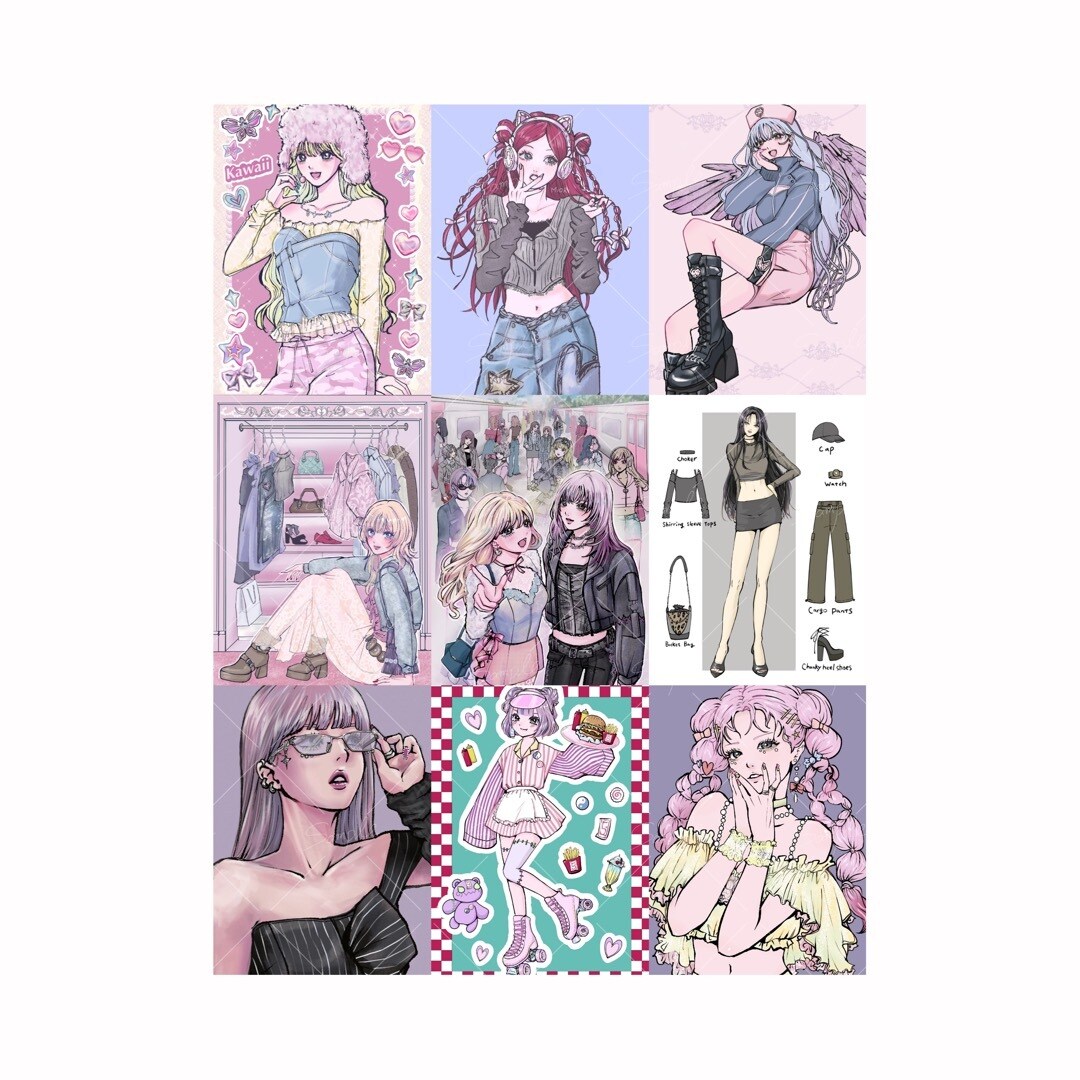オシャレで可愛いイラスト描きます アイドル・グッズ・Vtuber・配信用・生誕祭・イベント イメージ10