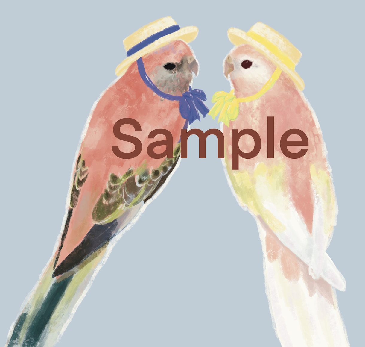 インコなどの動物イラスト作成いたします リアルだけど優しい絵本のようなイラスト イメージ2