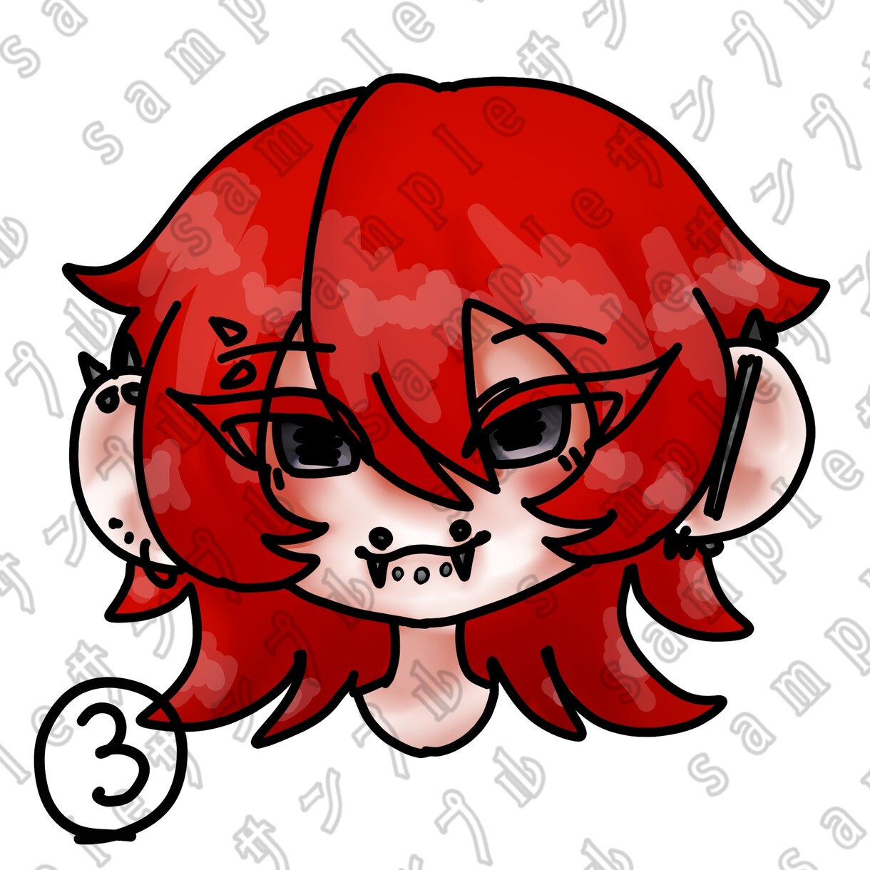 ダーク感のあるイラスト、アイコン作成します 選べる絵柄！等身高め〜ちびキャラまで イメージ4