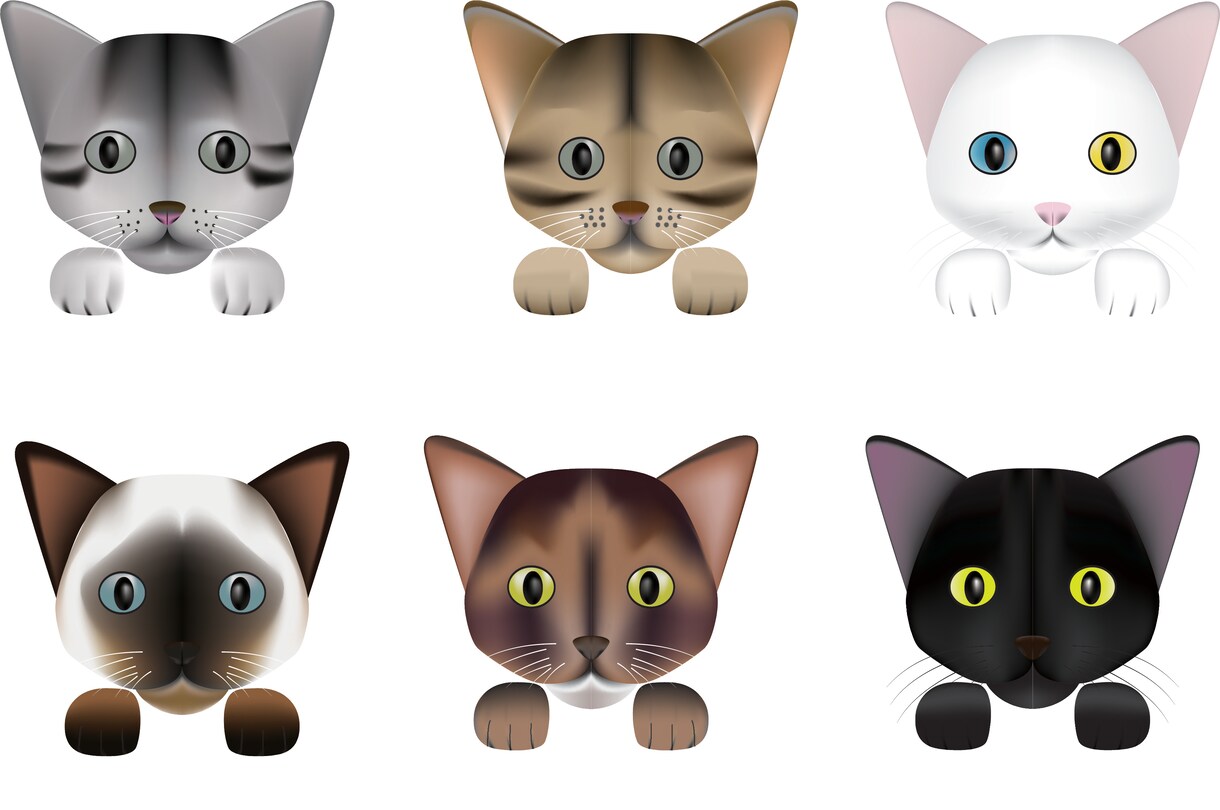 イラスト出します ６種類の猫のイラスト:アイコン イメージ1