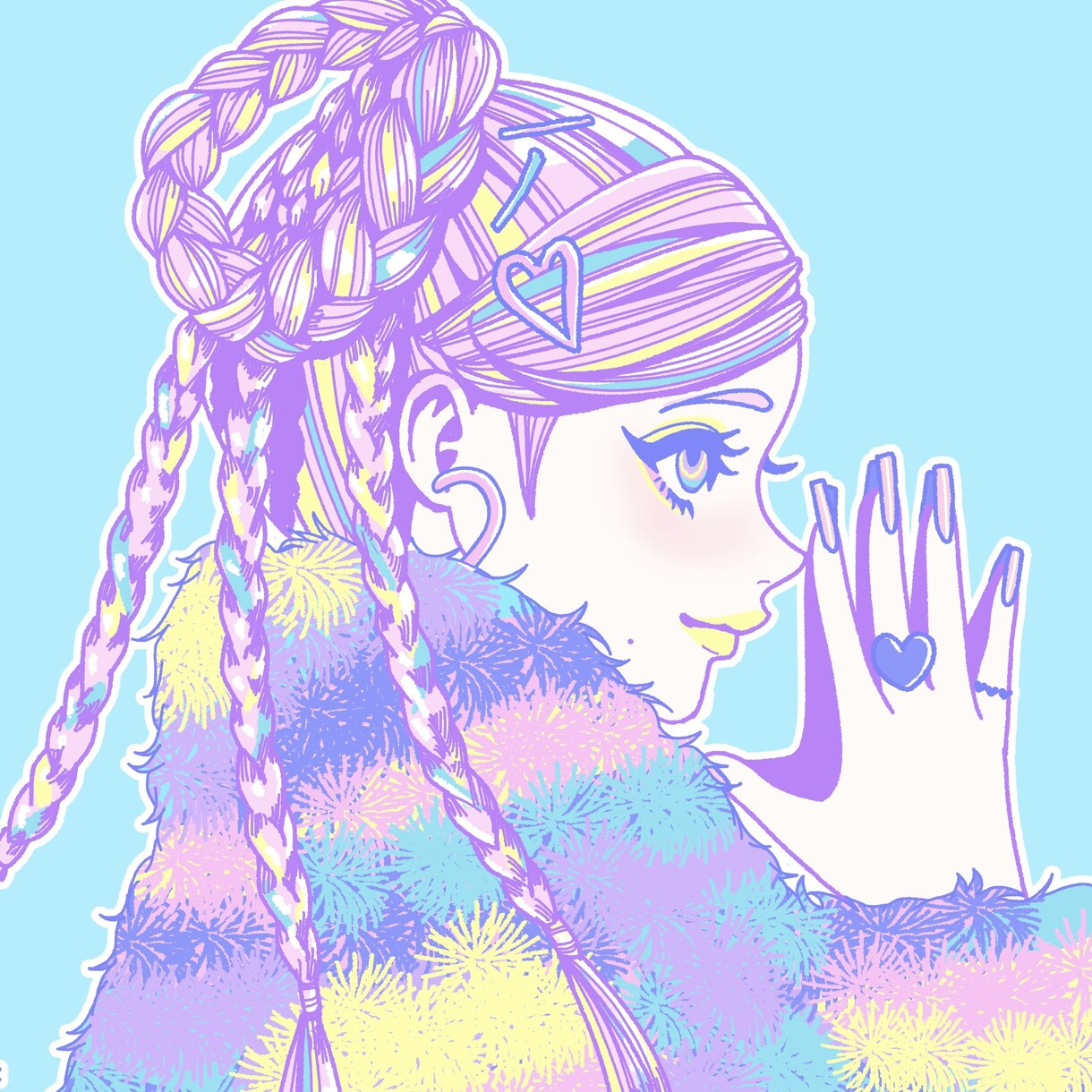 ファンシーな可愛いイラスト描きます おしゃれで可愛い女の子ならお任せ下さい⭐︎ イメージ2
