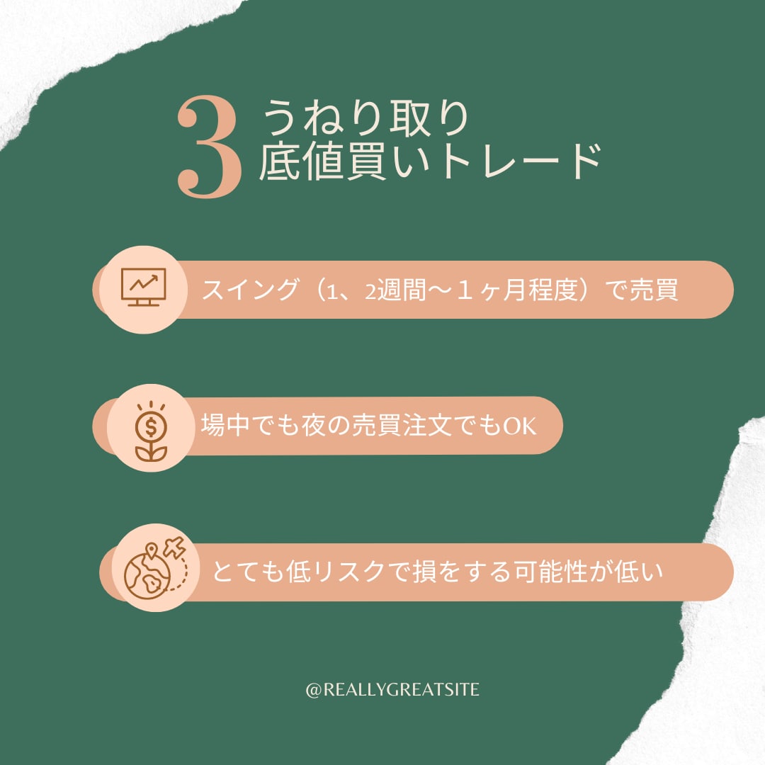 うねり取り底値買いトレードの手法を教えます 「底値で買って、高値で売る」と言うシンプルな手法です！ イメージ2