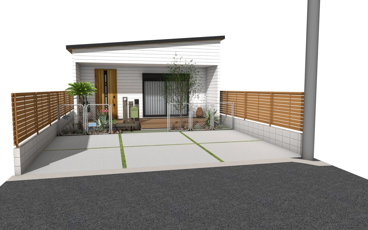 実績の為に10名限定！外構図面を格安で作成致します プロ作成！敷地200㎡以内外構平面・立面・パース・表紙作成！ イメージ5