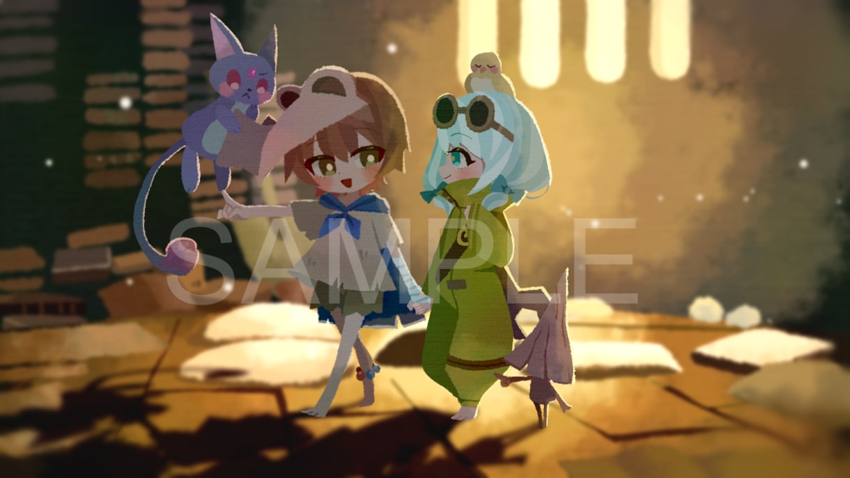 商用OK！絵本のようなポップなイラストお描きします アイコンやサムネ、グッズなどに！ イメージ4