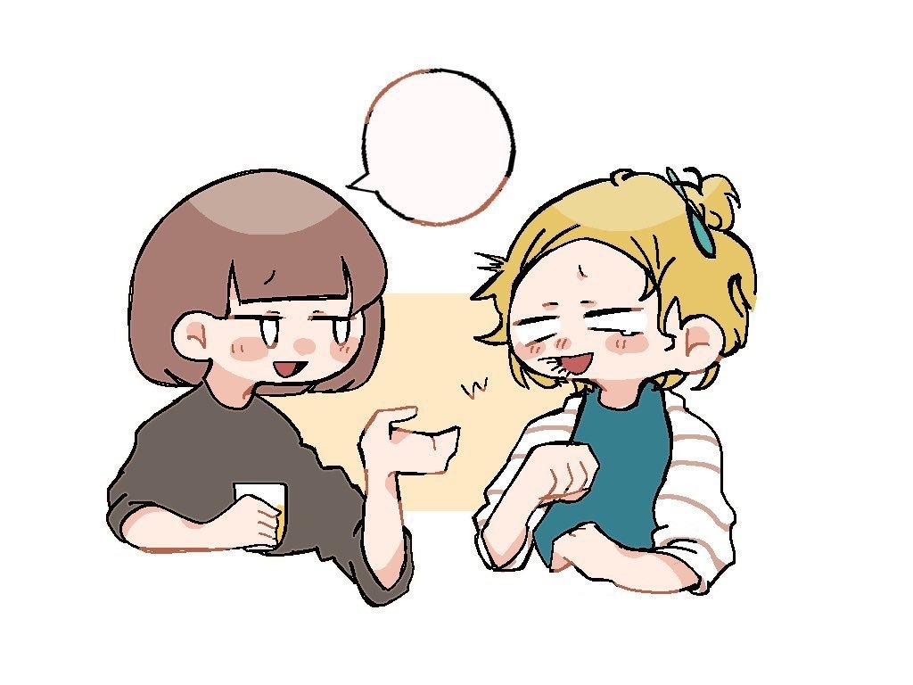 心が和むデフォルメ2人組のイラスト描きます 基本料金2000円 テンプレ以外のポーズ+500円 イメージ6