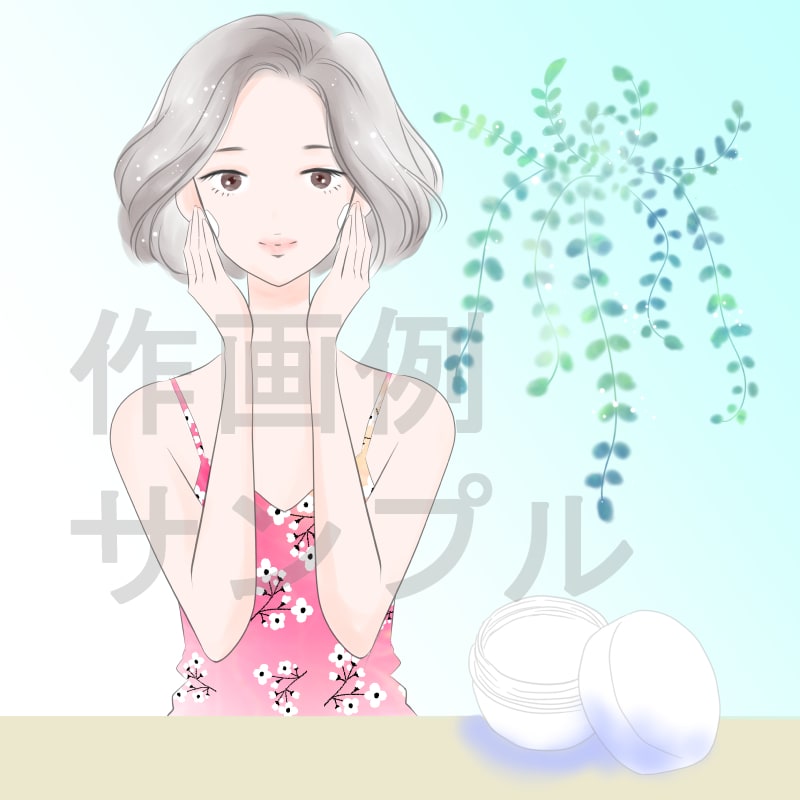 コスメ美容系に♪キレイな女性のイラストお描きします 水彩風のおしゃれでキレイなイラストをご提供いたします！ イメージ1