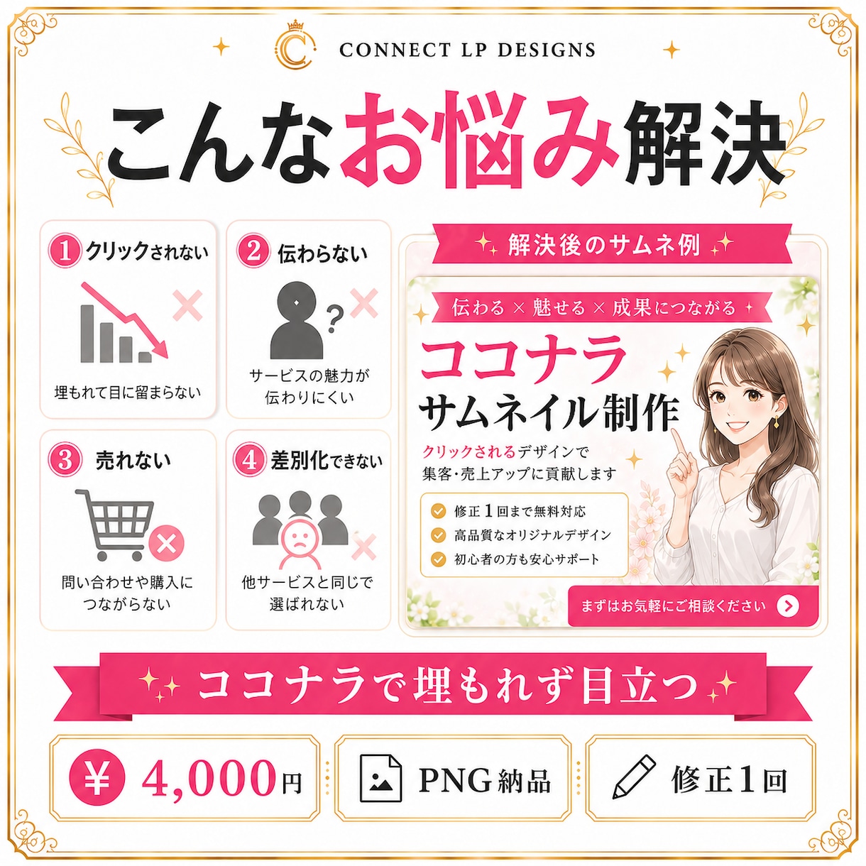 ココナラ出品ページのサムネ画像作ります ココナラで一瞬で伝わるクリックされやすい出品画像 イメージ7