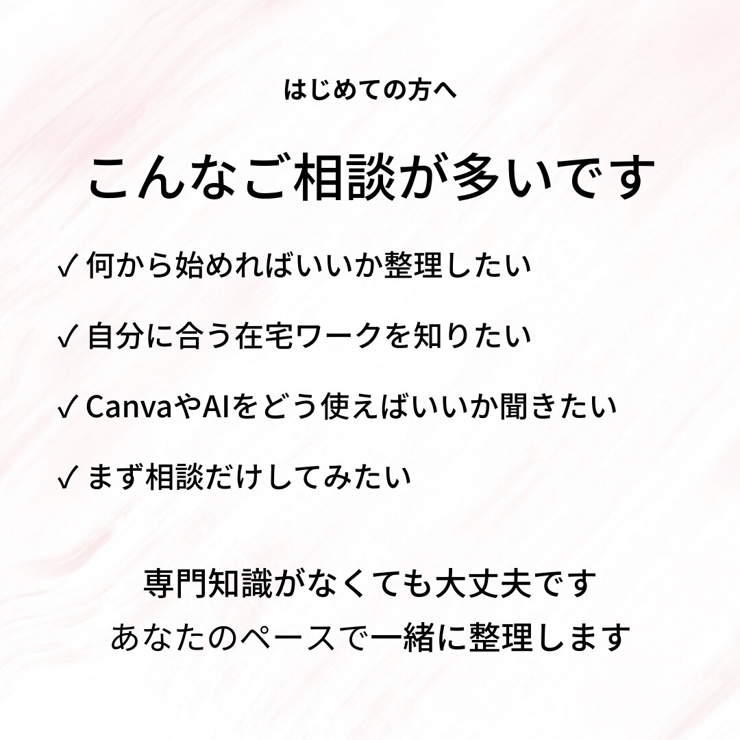 何から始める？AI副業を一緒に整理します 初心者歓迎｜やることを一緒に整理します イメージ3