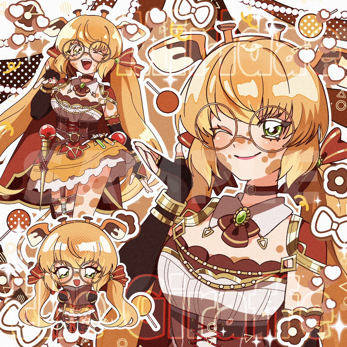 お得！可愛い♡ 詰め合わせイラスト描きます ポップで可愛い詰め合わせイラスト描きます！ イメージ1