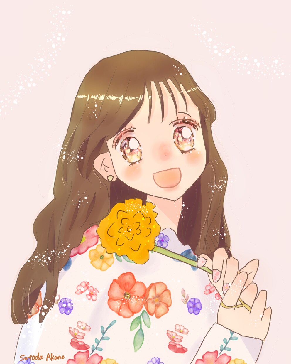 お洒落で可愛い女の子のイラストを作成します 「キュンとときめく可愛いイラスト♡」 イメージ1