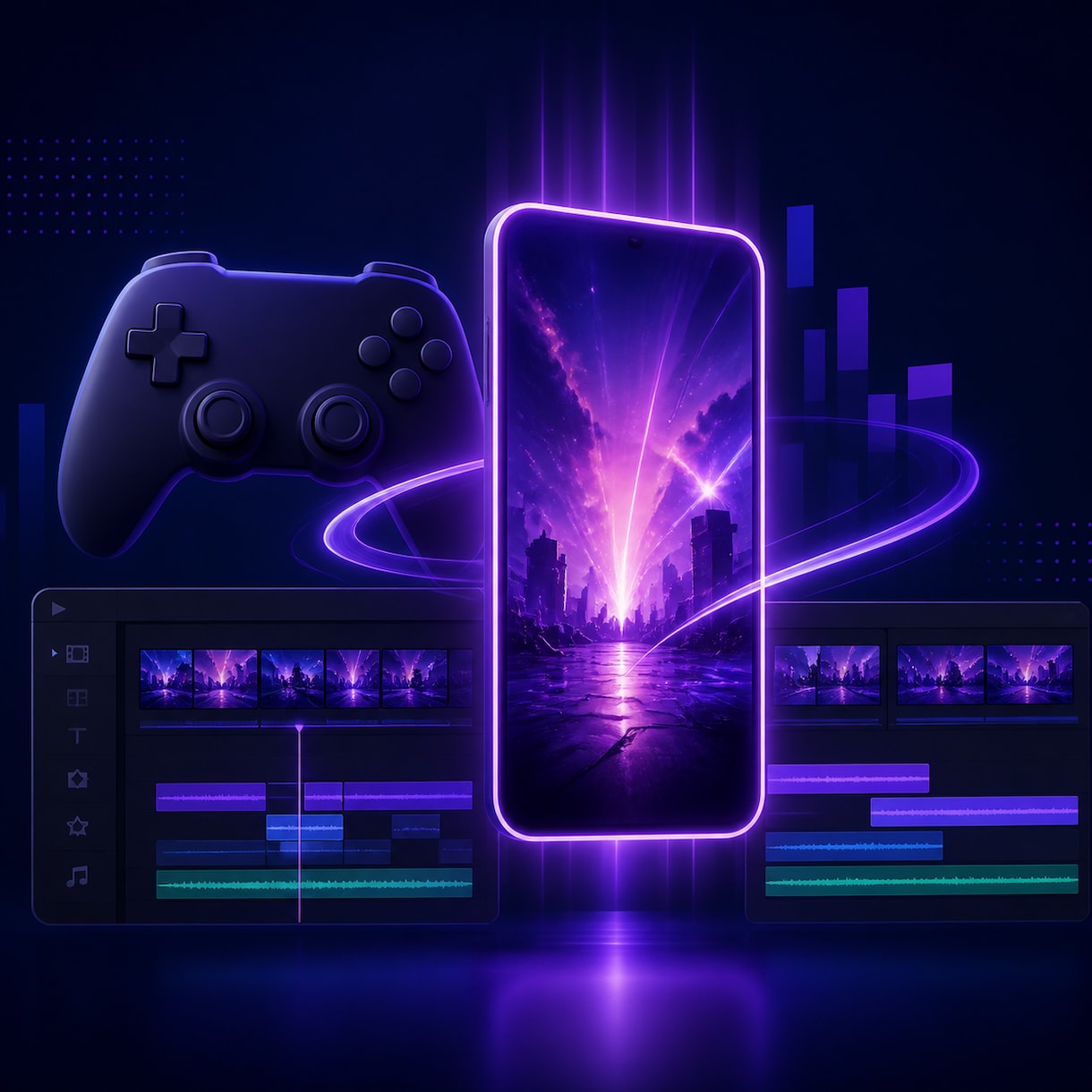 ゲーム配信の切り抜きショート動画を編集します 見どころ選定からテロップ・BGM・色調補正まで イメージ1