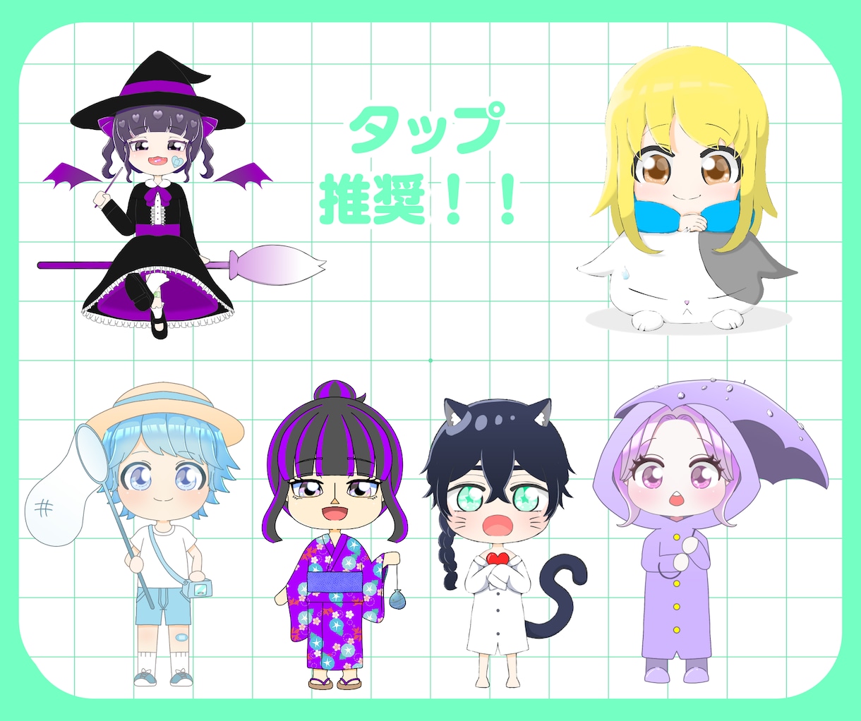 魅力的なイラスト描きます 立ち絵、ミニキャラ、Live2Dモデル、サムネetc… イメージ5