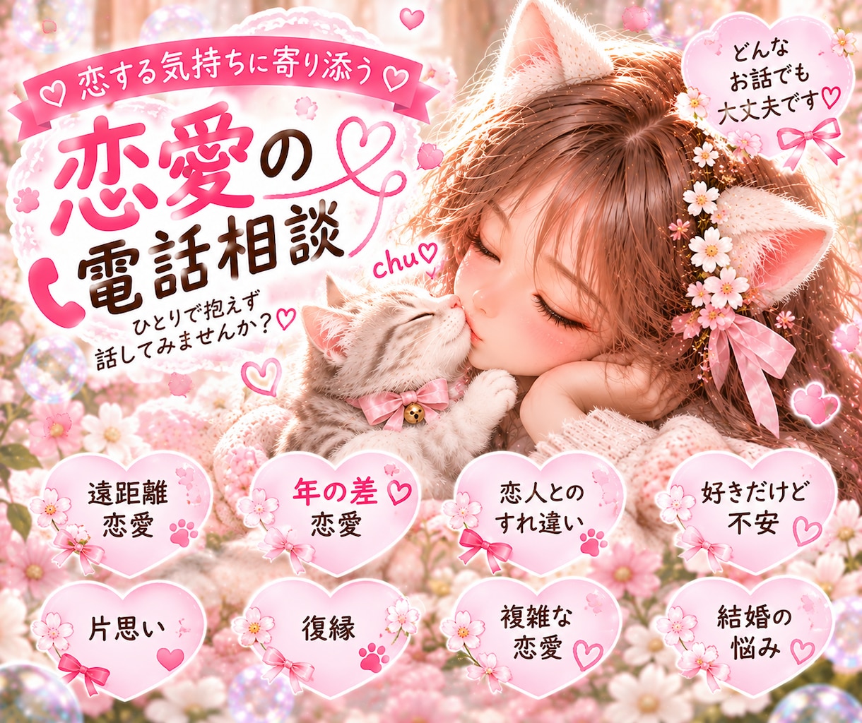 あなたの恋の応援団❤お話をお聞きします 片思いも複雑な恋も♡一緒に恋の作戦会議をしましょう！ イメージ1