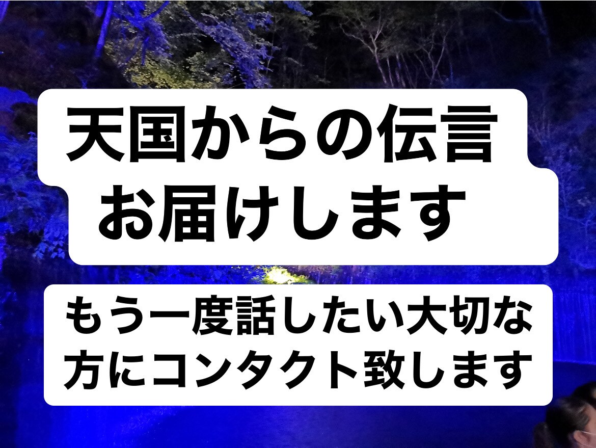 天国の霊魂につながりあなたへの伝言を届けます 霊視・霊能・スピリチュアル能力を使い、霊魂にコンタクトします イメージ1