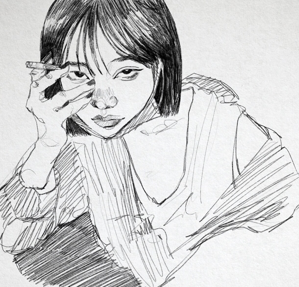 リクエストに応じて、人物を描きます モノクロで雰囲気のある、お洒落なイラストです。 イメージ4