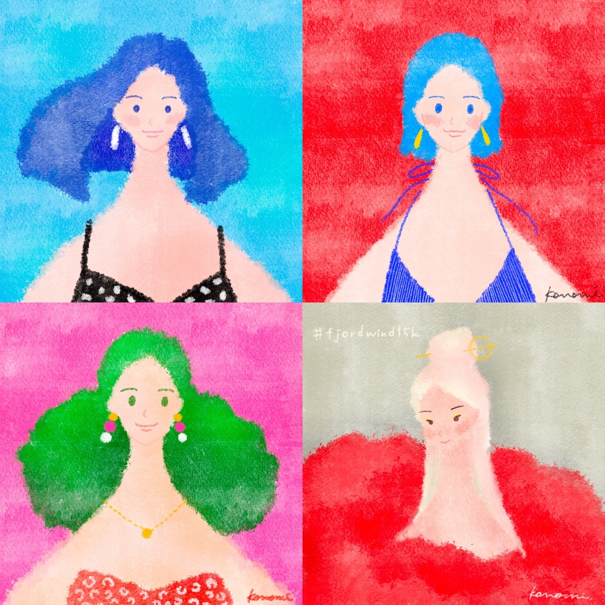 ふんわり抽象的なかわいいイラストを描きます SNS／ブログ／プロフィール用似顔絵アイコンイラスト イメージ10