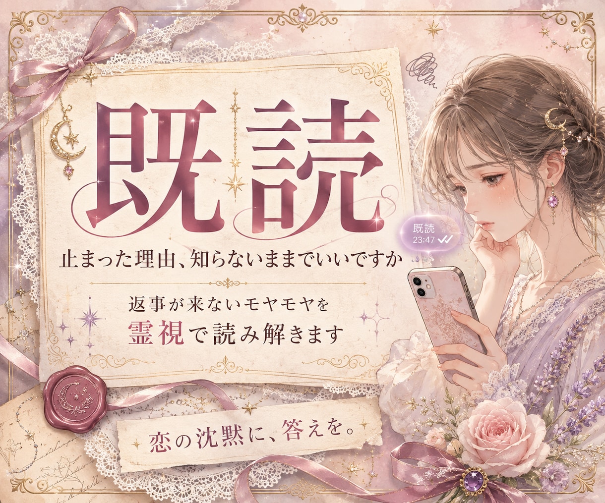 既読無視の理由を霊視で読み解きます 既読が止まった理由、守護霊に聞いてみませんか イメージ1