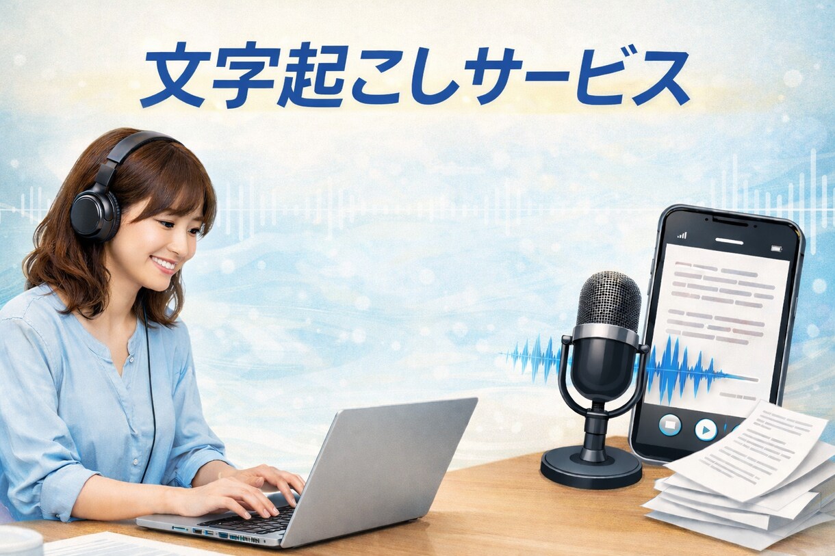 格安でYouTube動画などの文字起こしを行います AI不使用、かつ安いです。全て人の手で入力してます。 イメージ1
