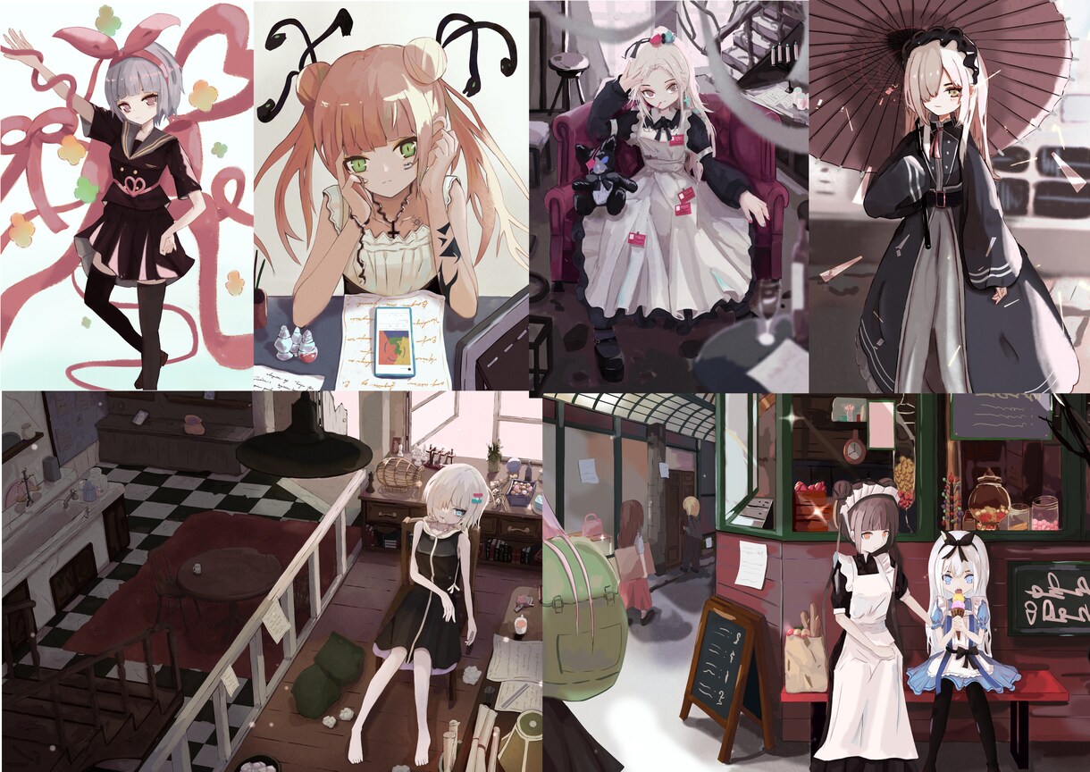アイコンから一枚絵まで承ります 美少女から背景まで魅力的なイラスト描きます イメージ8