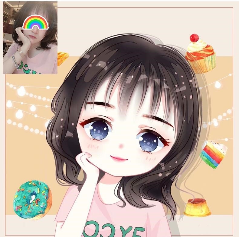 ねんどろ風SNSアイコン、似顔絵、イラスト描きます 写真を元にねんどろいど風のかわいい絵/キャラクターを描きます イメージ1