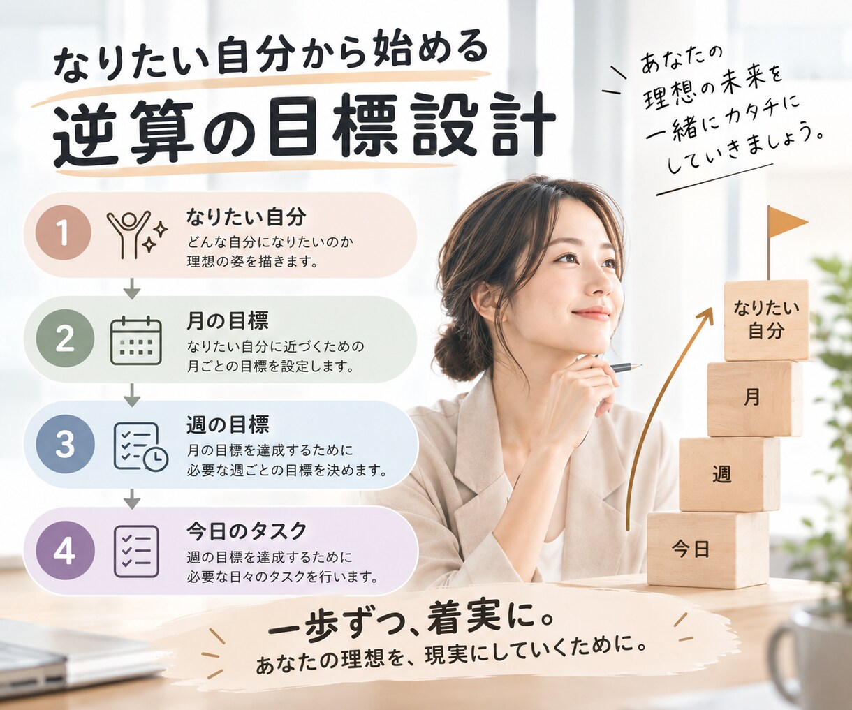 目標達成のコーチング！あなたのやる気を引き出します 達成したい目標があるけれど、一歩目を踏み出せないあなたへ！ イメージ7