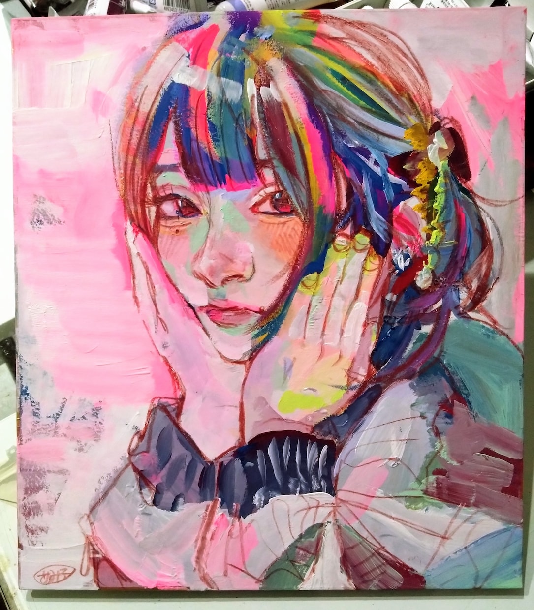 世界に1つだけのアナログ似顔絵イラスト描きます 世界に1つだけの似顔絵、描きます特別な思い出にどうですか？ イメージ2
