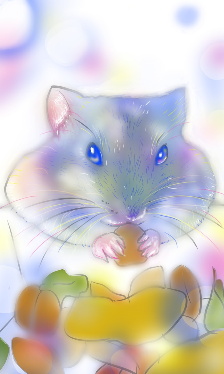 ペット・動物を三原色カラーで描きます 三原色ならではの、素朴で鮮やかなふわっとした発色です。 イメージ3