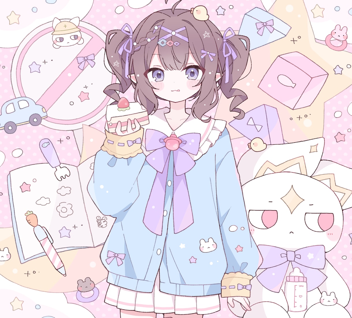 ふんわり淡色イラストを制作します やわらかな色味で活動を彩ります！動画制作にも対応可能です⟡. イメージ5