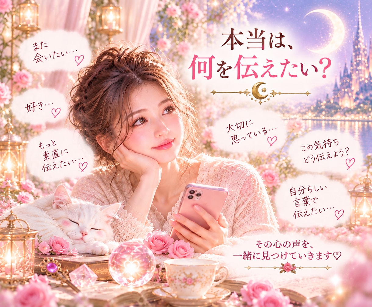好きな人へのLINE返信を一緒に考えます 本当の想いを見つけ、あなたらしい言葉へ丁寧に整えます イメージ2