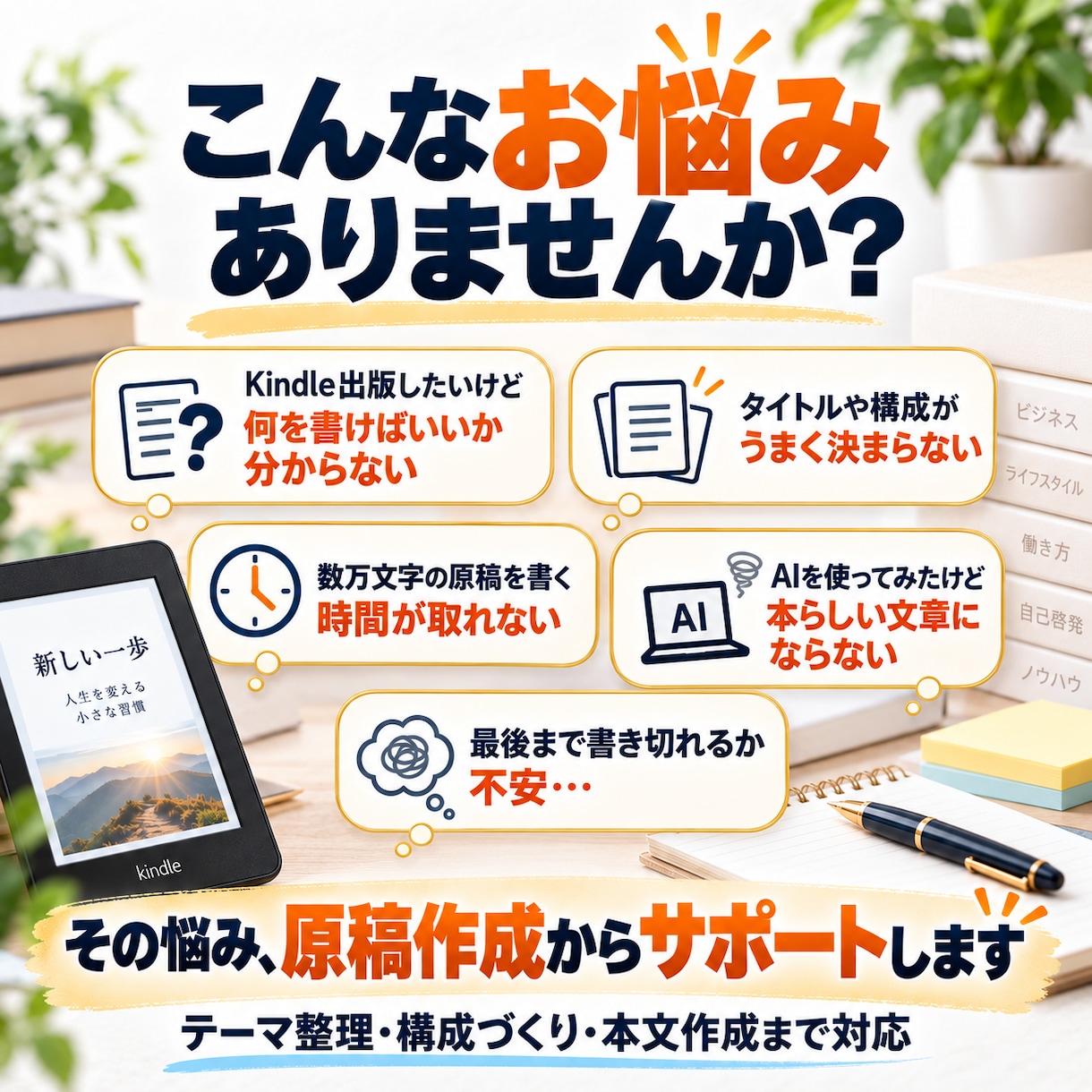 Kindle電子書籍を企画から本文までまとめます 「Kindle出版したいけれど文章が書けない」を解決します。 イメージ2