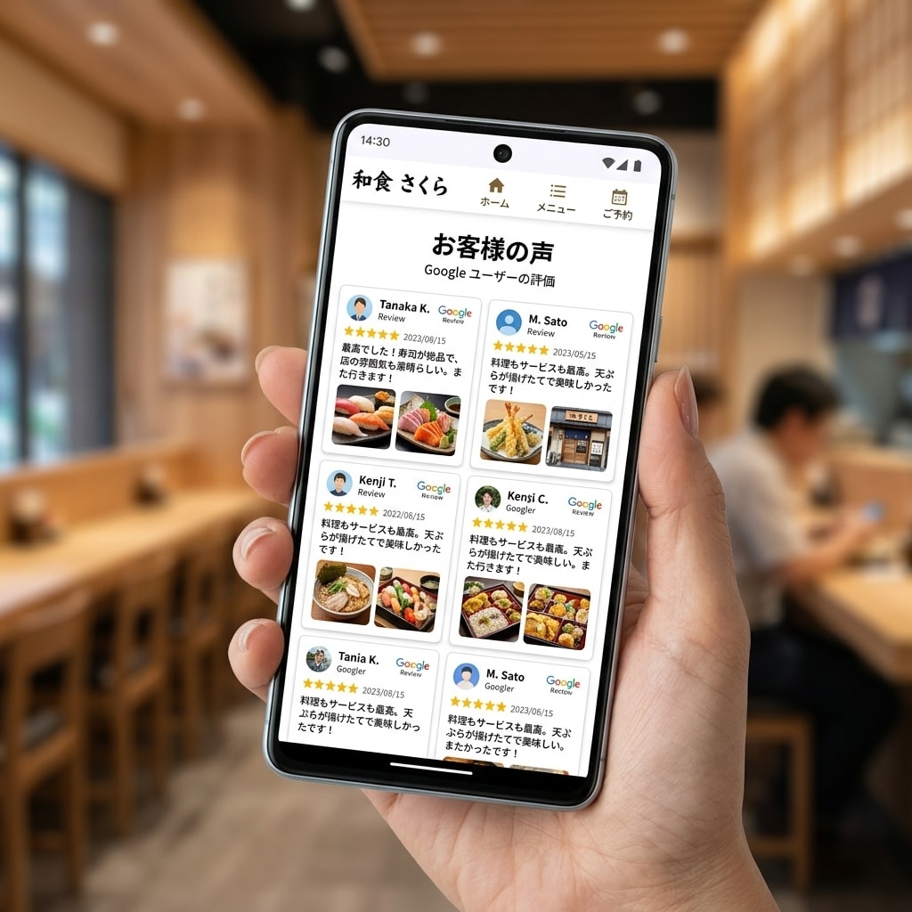 GoogleクチコミをHPに表示し集客を強化します WordPressに設置、Googleの口コミが自動更新 イメージ7