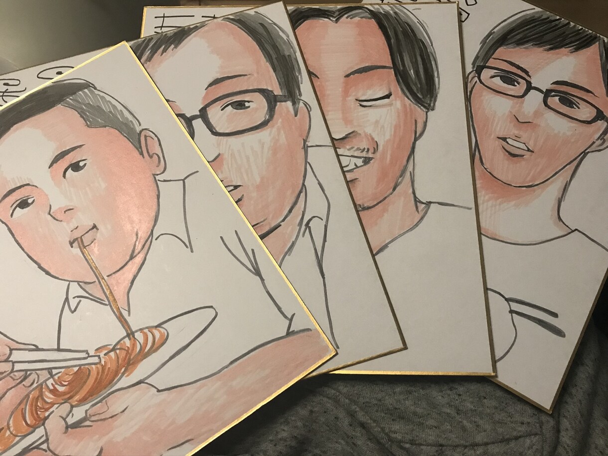 即対応！色紙に似顔絵描きます 思い出の写真や大切なあの人を…手書きでいつでも見られる状態に イメージ3