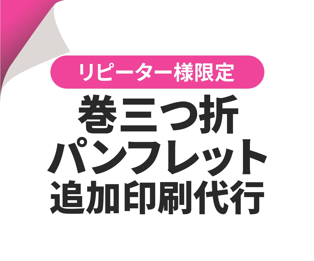 リピーター様限定☆パンフレットの追加印刷いたします パンフレットの追加印刷を50部刷りより承ります！ イメージ1