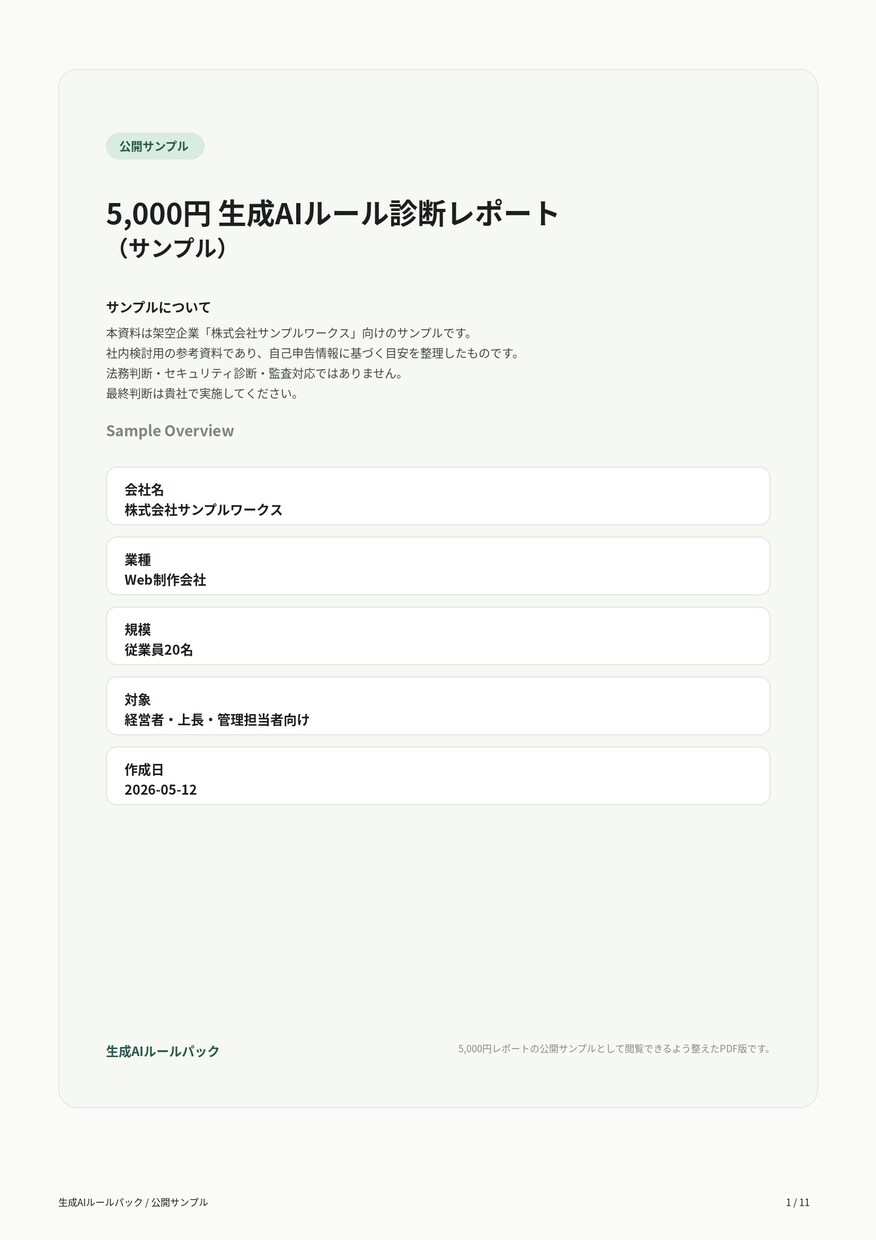 生成AIの社内ルールを整理します ChatGPT等の入力OK/NGをPDF化 イメージ4