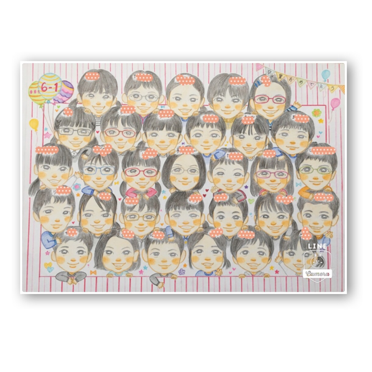 10名以上限定、追加は1名500円で似顔絵描きます 卒業卒園、部活やクラブの引退卒団記念に！親戚一同で！同僚と！ イメージ4