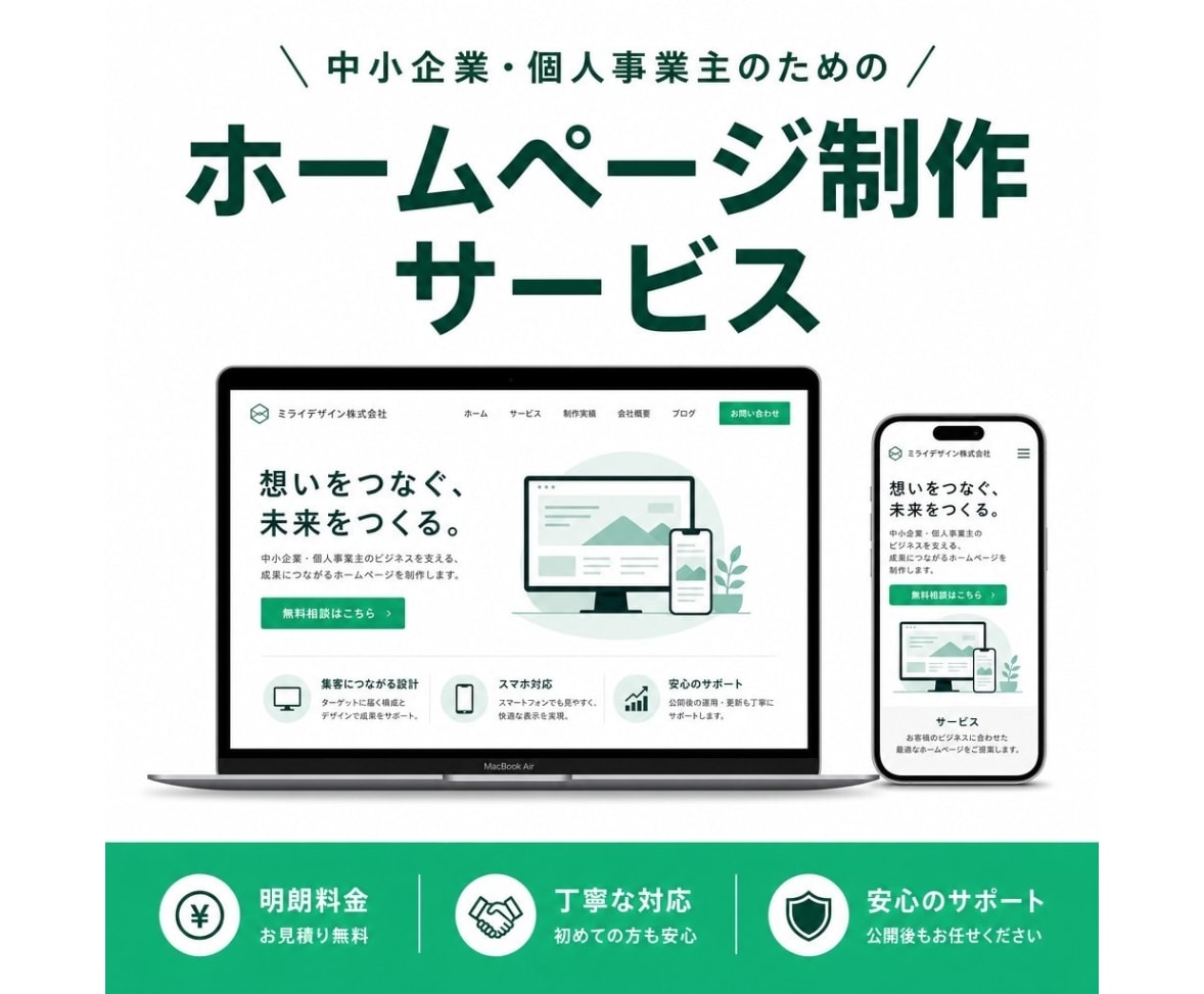 質問に答えるだけで、理想的なHP作ります HP依頼が初心者の方でも大丈夫！ イメージ1