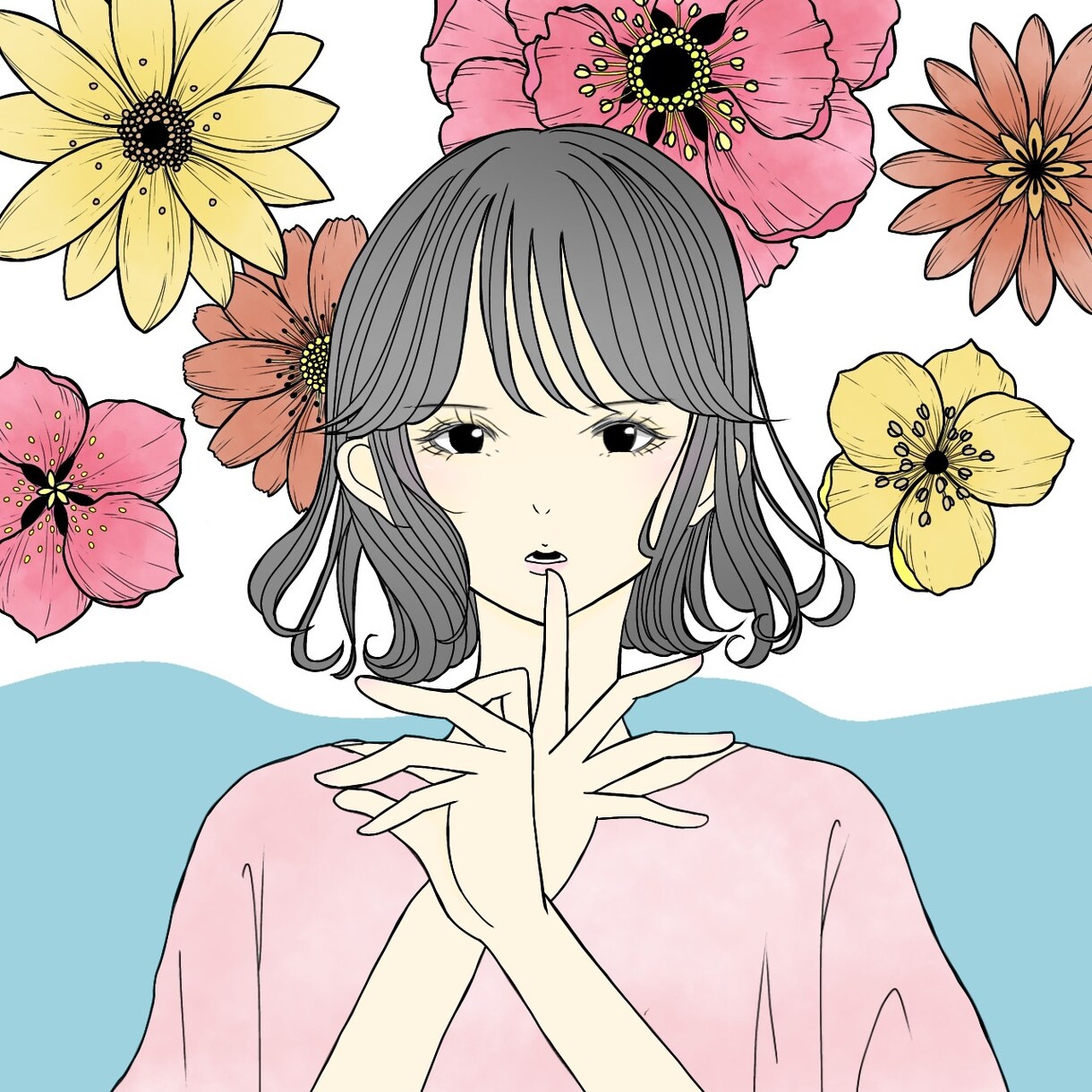 イラスト/アイコン作成　可憐なイラストを描きます お花モチーフの可愛いイラストを描きます。 イメージ2