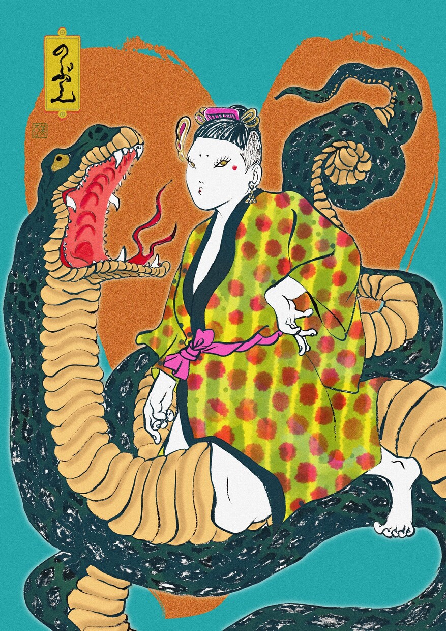 和風／浮世絵風のイラストを全力で描きます モダン浮世絵スタイルの肖像画描きます！ イメージ8