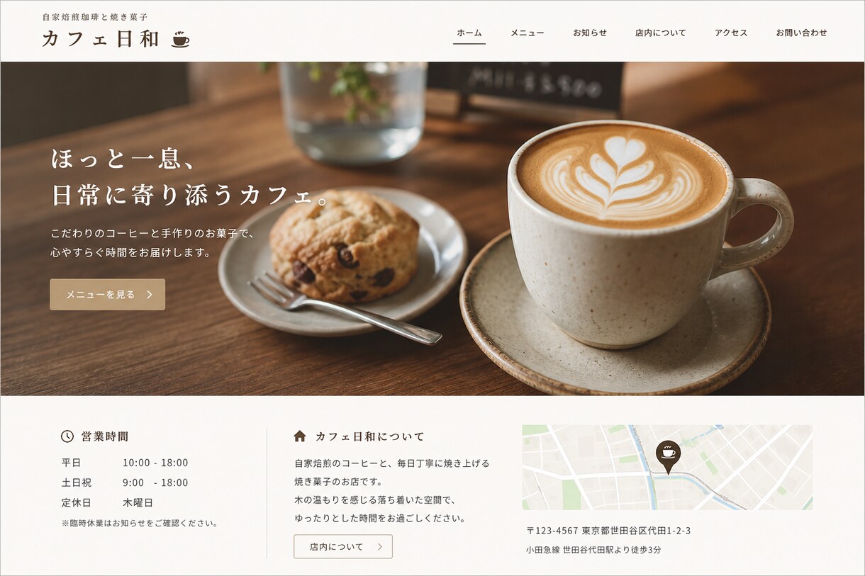 飲食店のホームページを5ページ作成します 公開後3ヶ月分。予約・問い合わせ対応 イメージ2